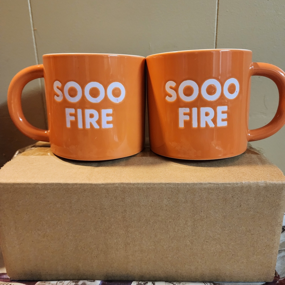 New Room Essentials Orange Mug Set - SOOO FIRE